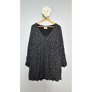 Floral Print‎ Peasant Tunic Top Blouse Bohemian Style